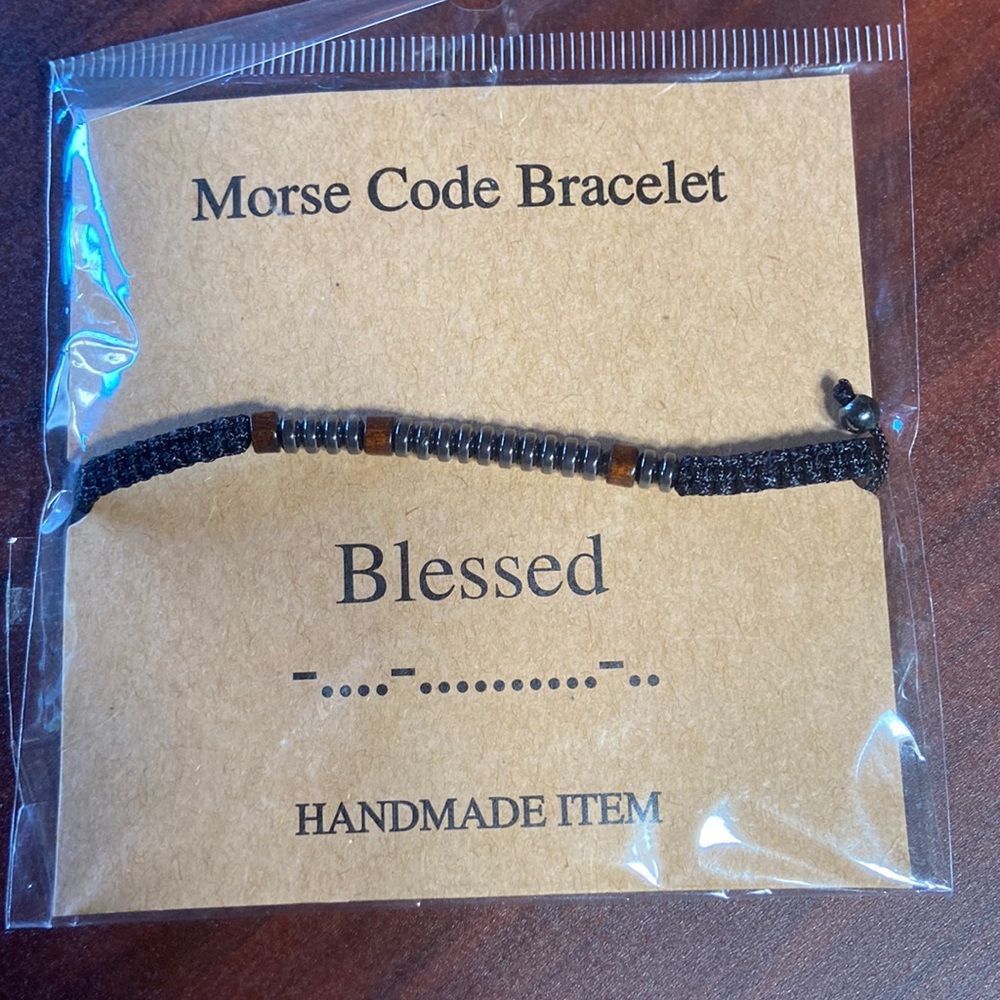 “Blessed”Morse code Bracelet